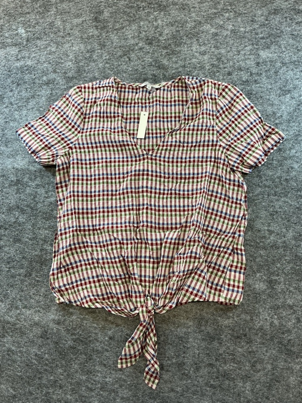 Madewell Colorful Gingham NWT Cotton Top CCC